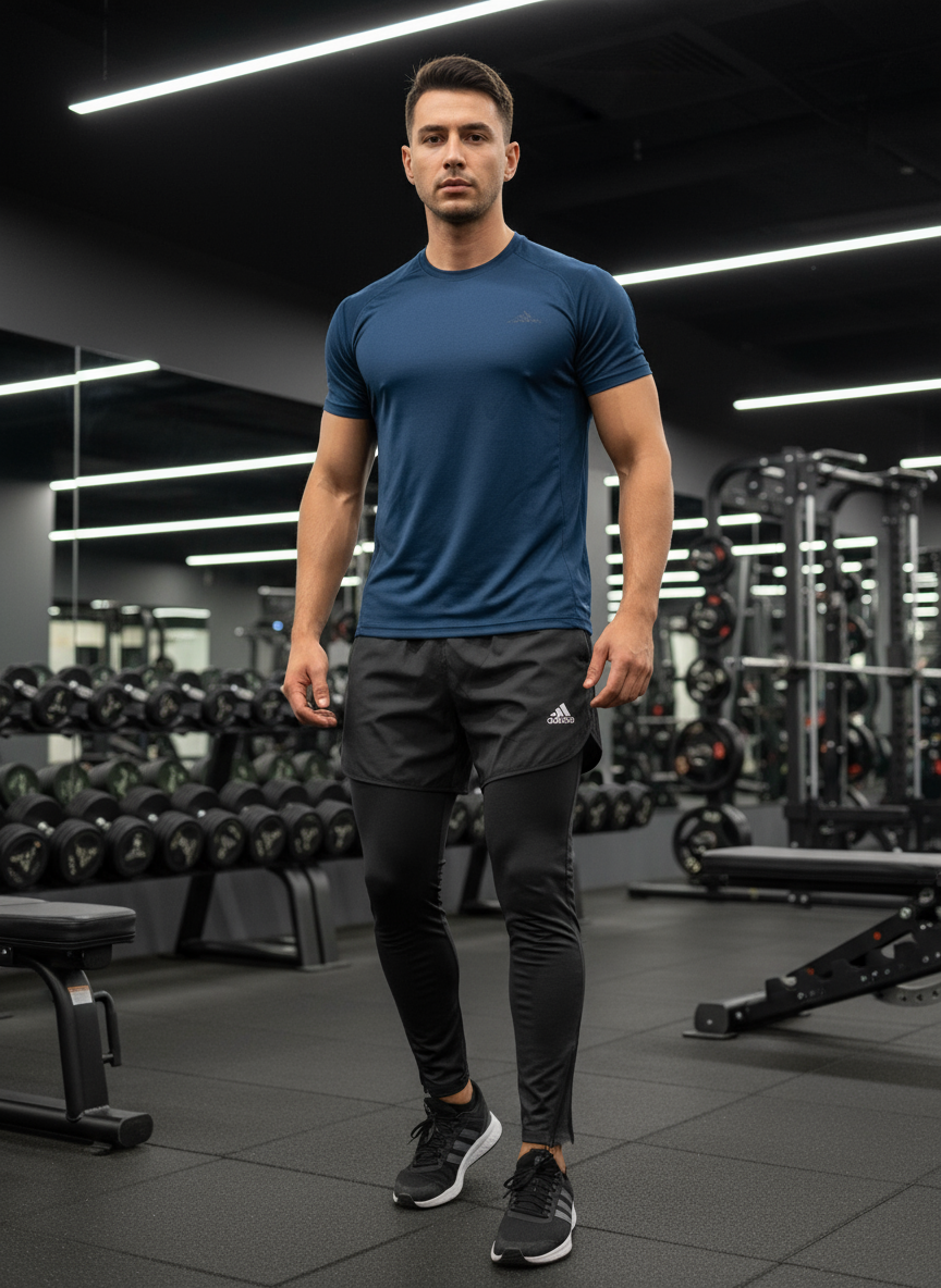 شورت أديداس 2 في 1 عالي الأداء