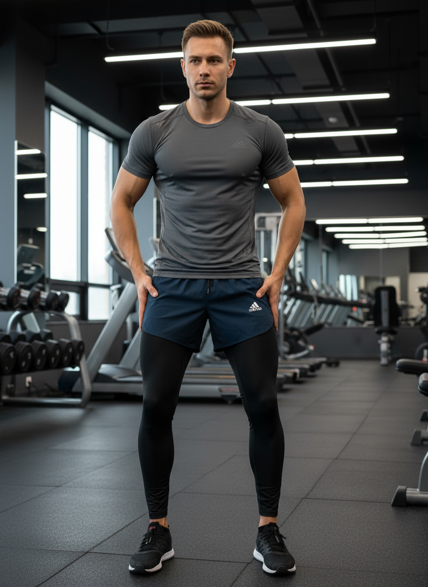 شورت أديداس 2 في 1 عالي الأداء 